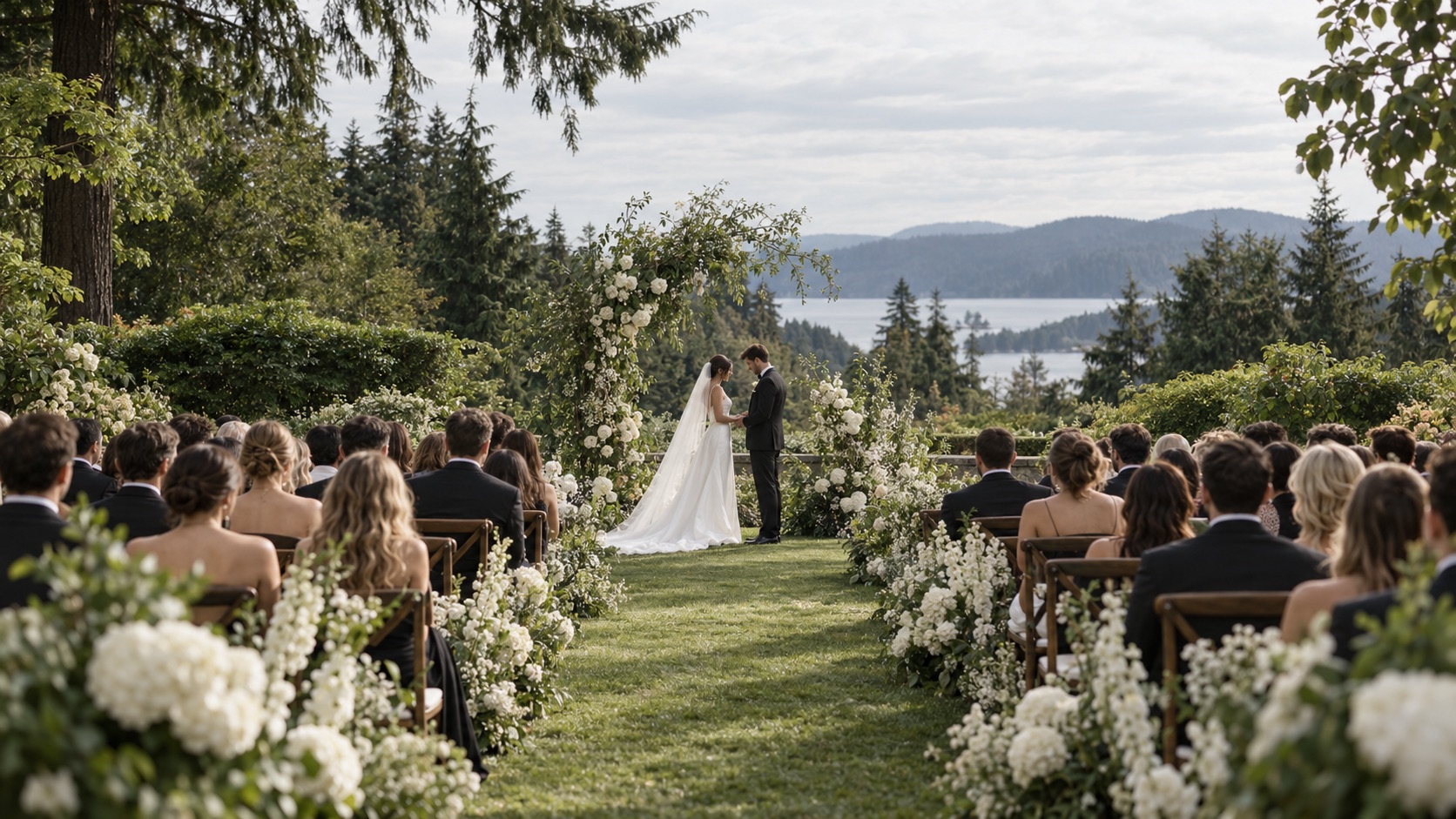 Garden wedding ceremony